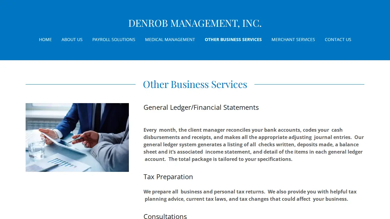 Denrob Management Inc. page