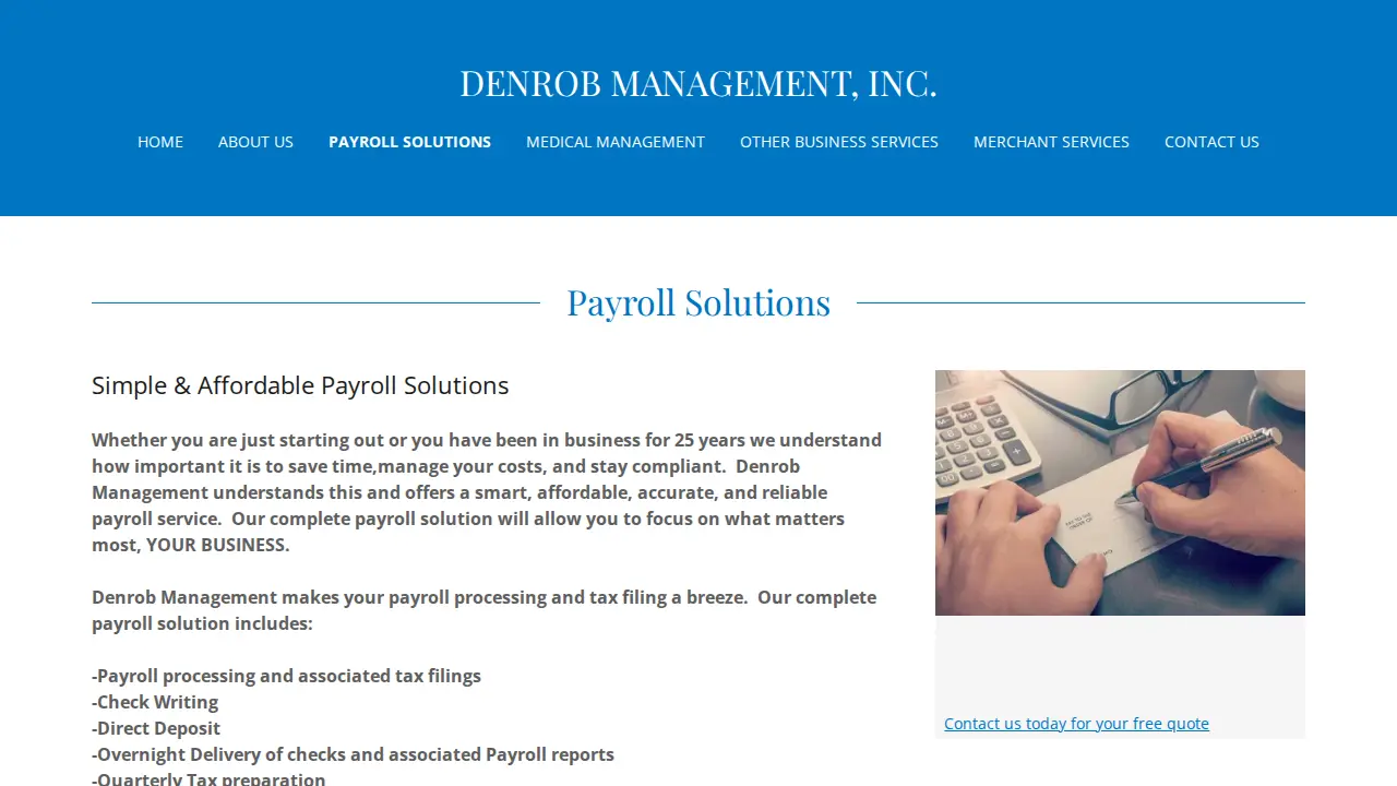 Denrob Management Inc. page