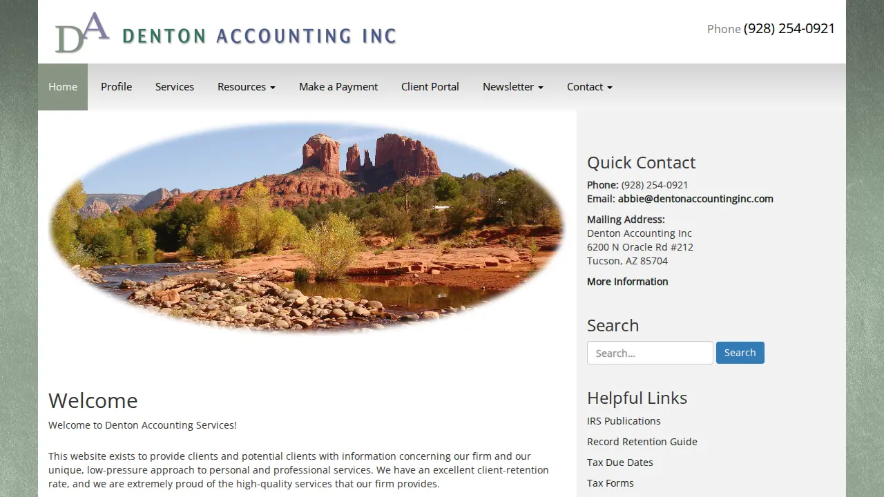 denton accounting inc page