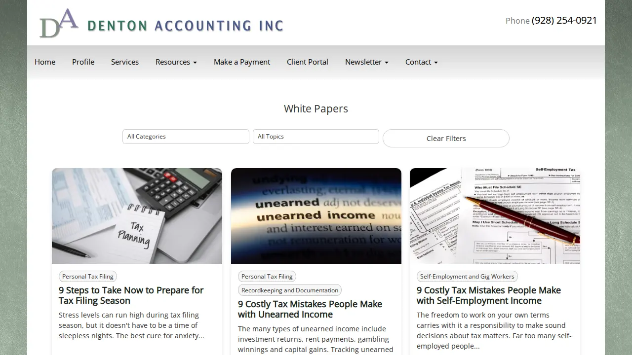 denton accounting inc page