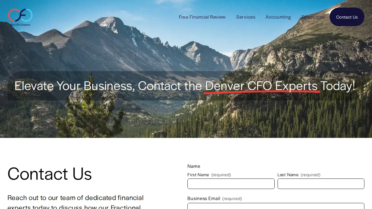 The Denver CFO Experts page