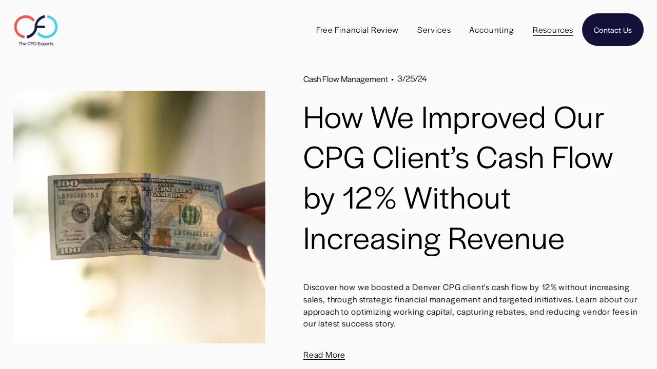 The Denver CFO Experts page