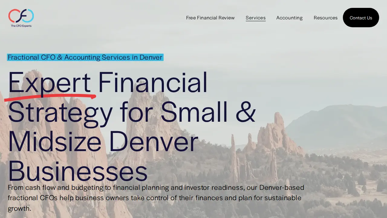 The Denver CFO Experts page