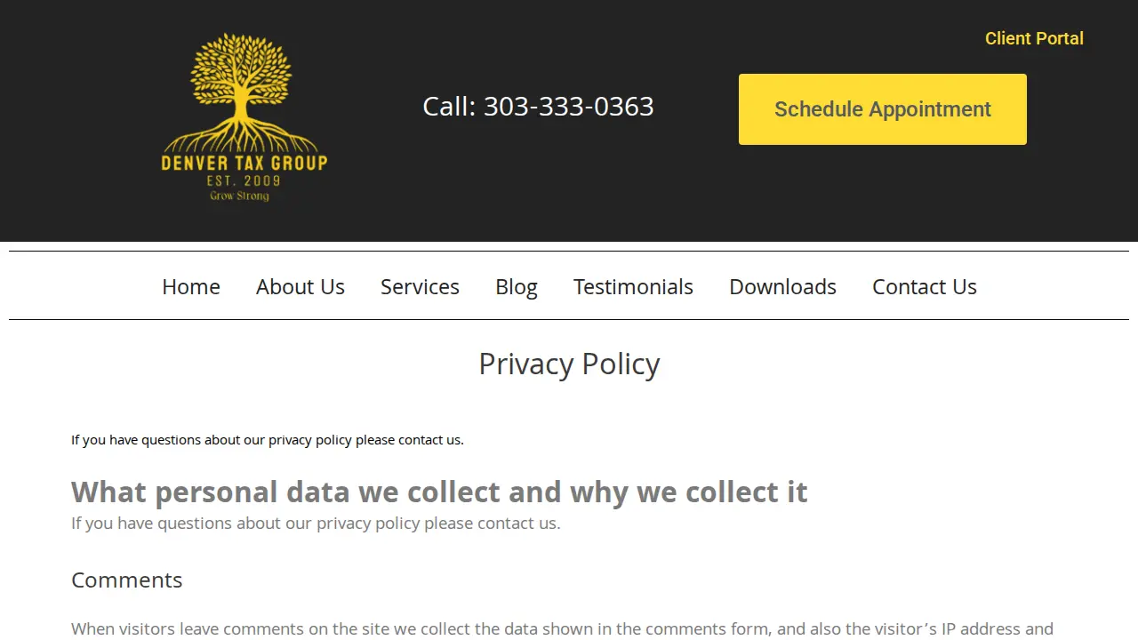 Denver Tax Group, LLC page