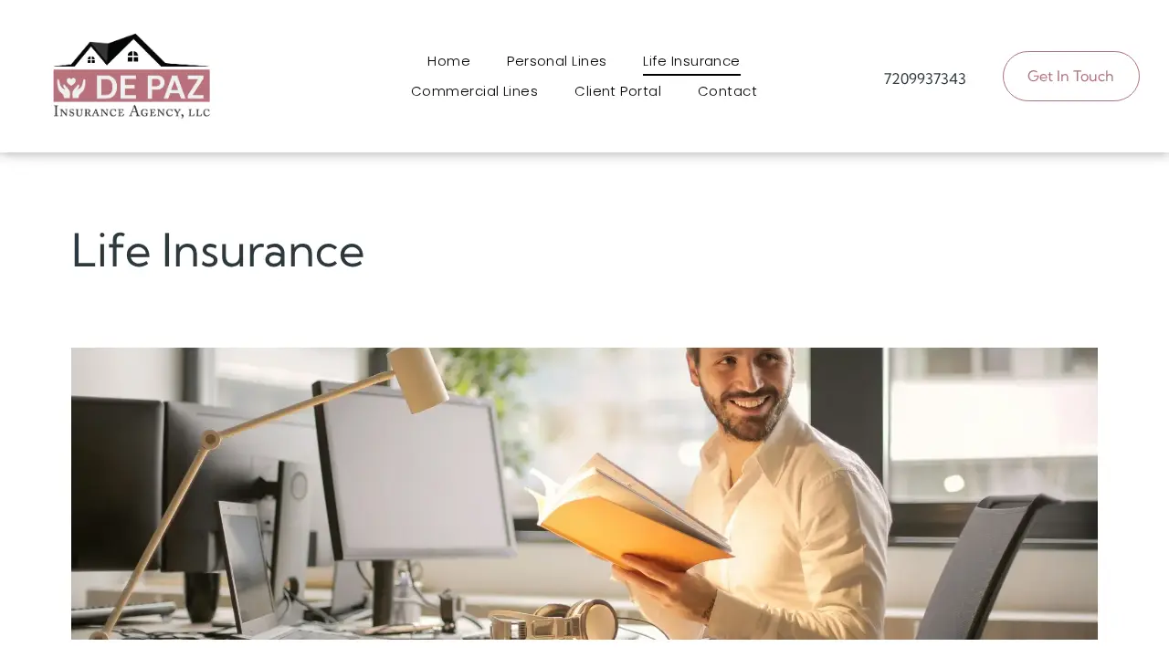 De Paz Insurance Agency page