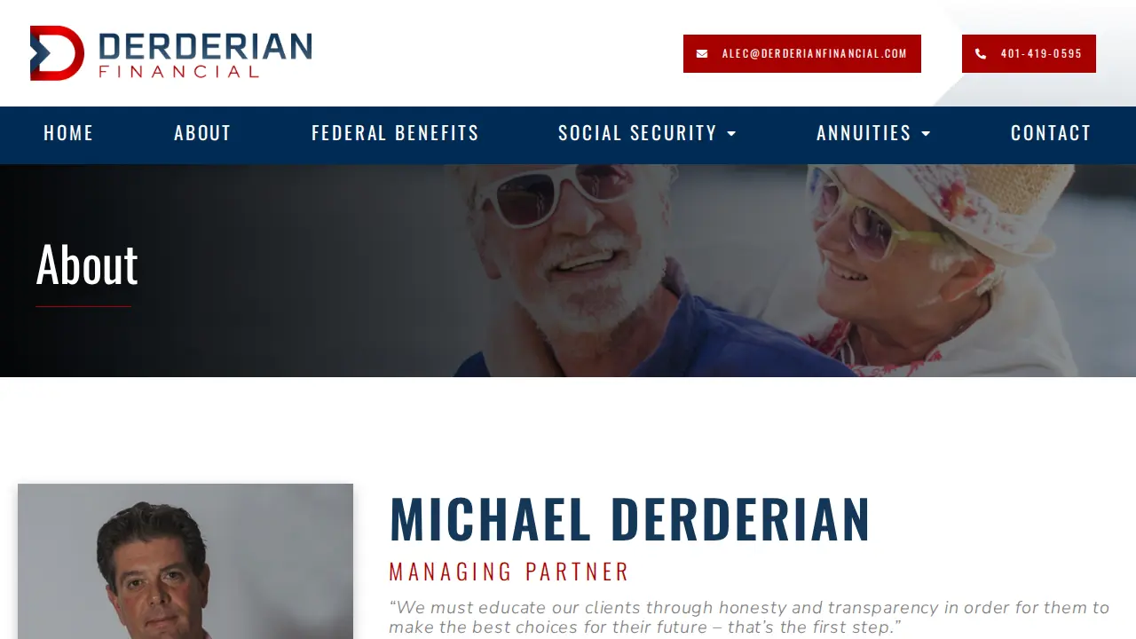 Derderian Financial page