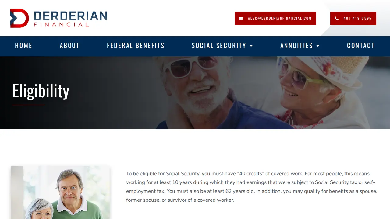 Derderian Financial page