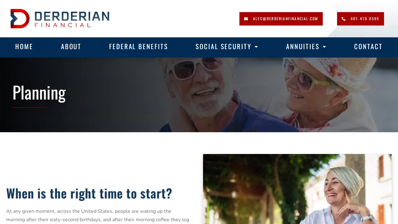 Derderian Financial page