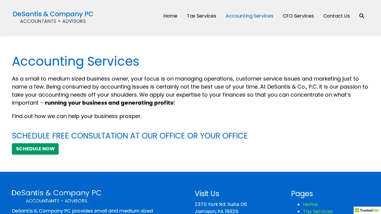 DeSantis & Company PC page