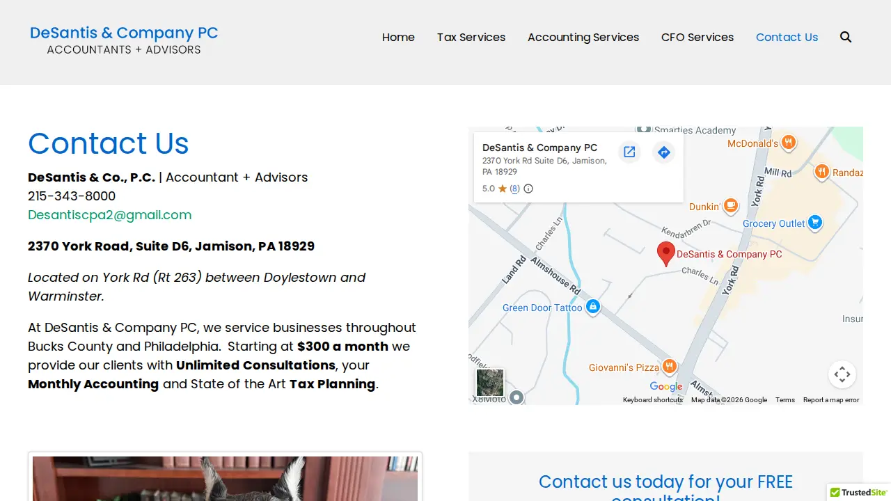 DeSantis & Company PC page