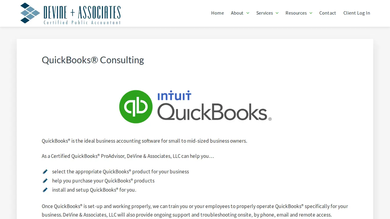 DeVine & Associates, LLC page