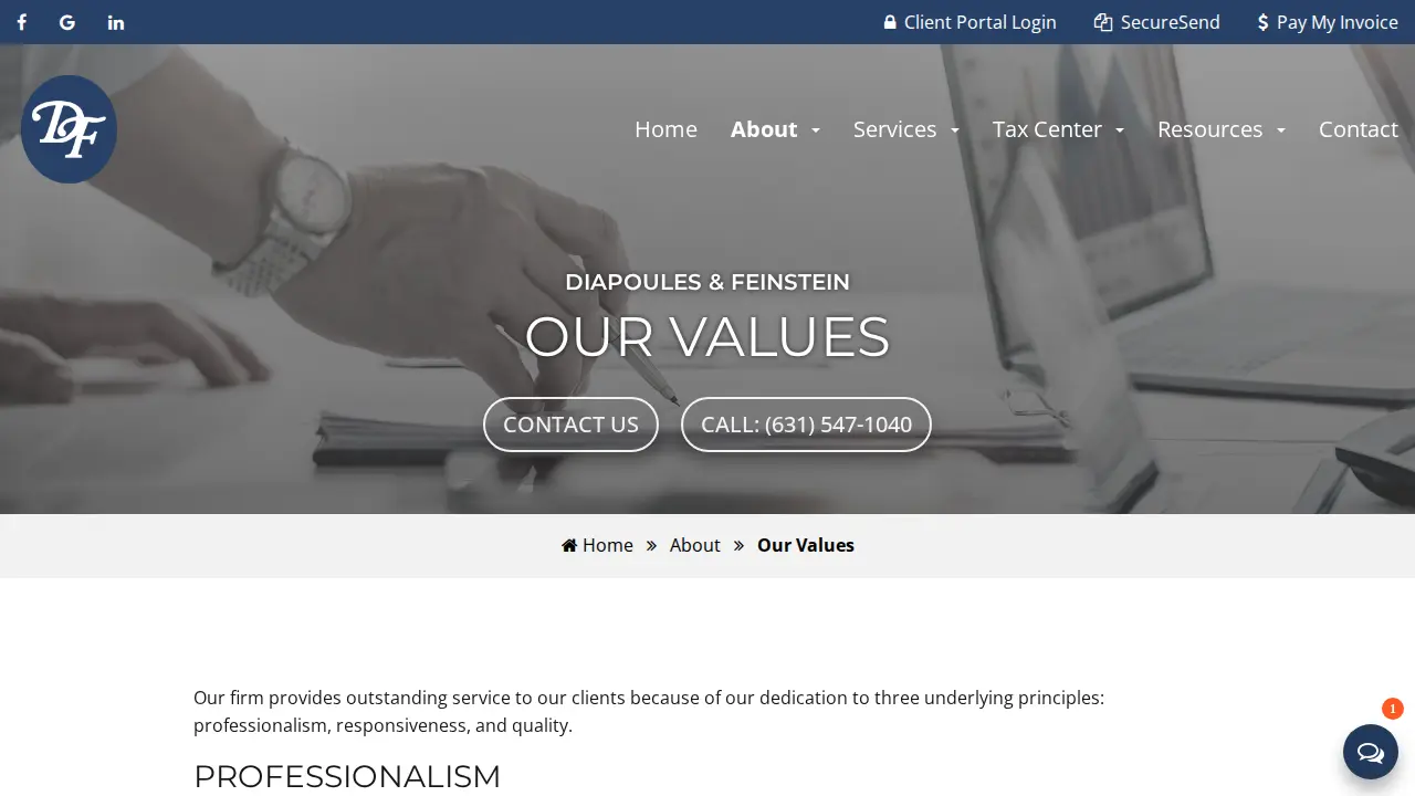Diapoules & Feinstein CPAs PC page