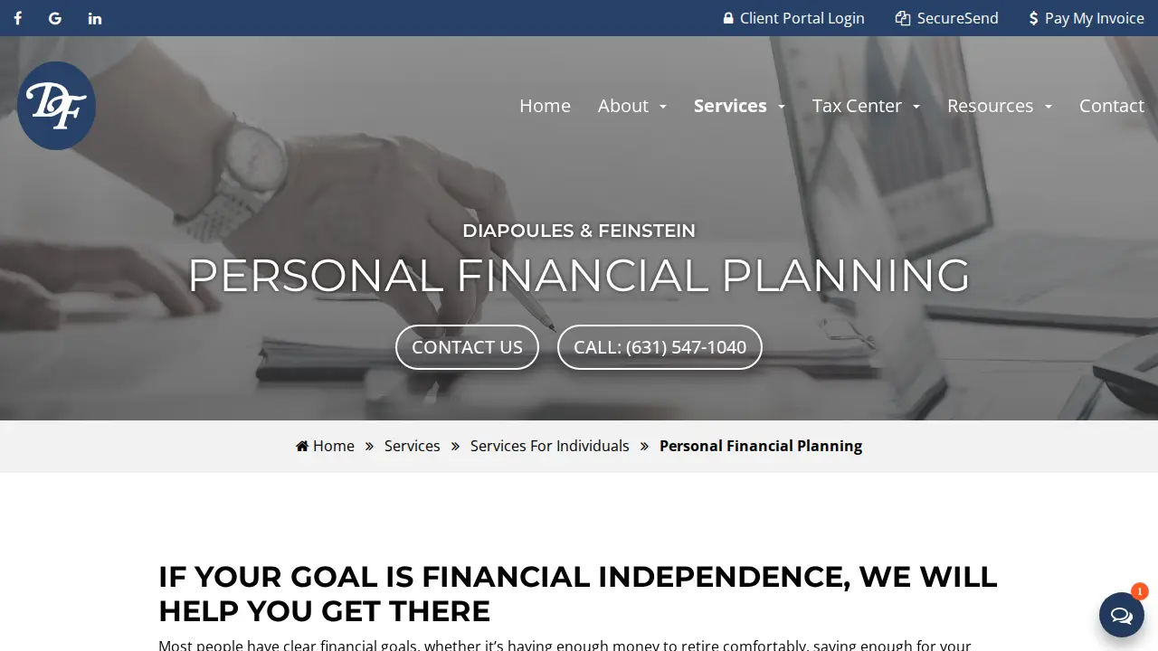 Diapoules & Feinstein CPAs PC page