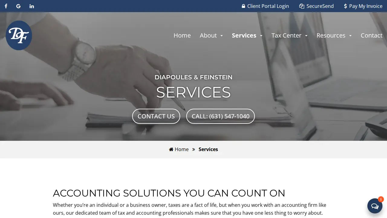 Diapoules & Feinstein CPAs PC page