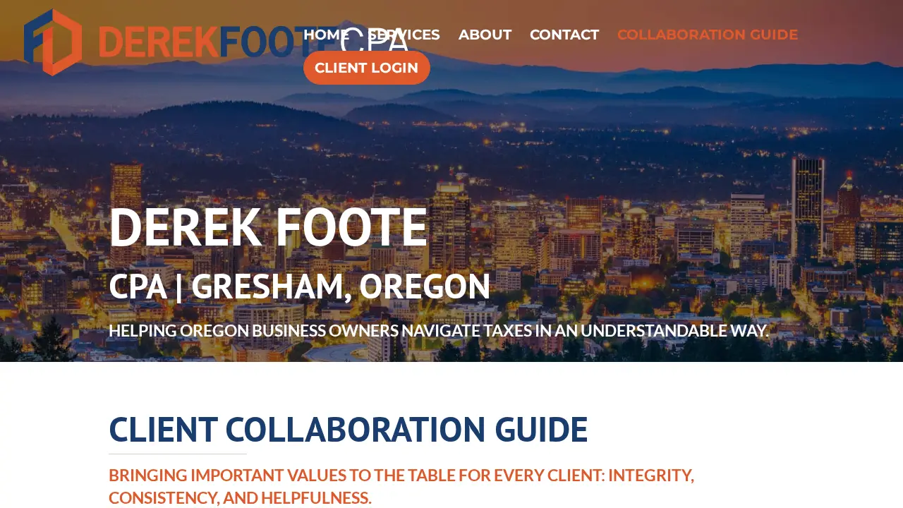 Derek Foote CPA LLC page
