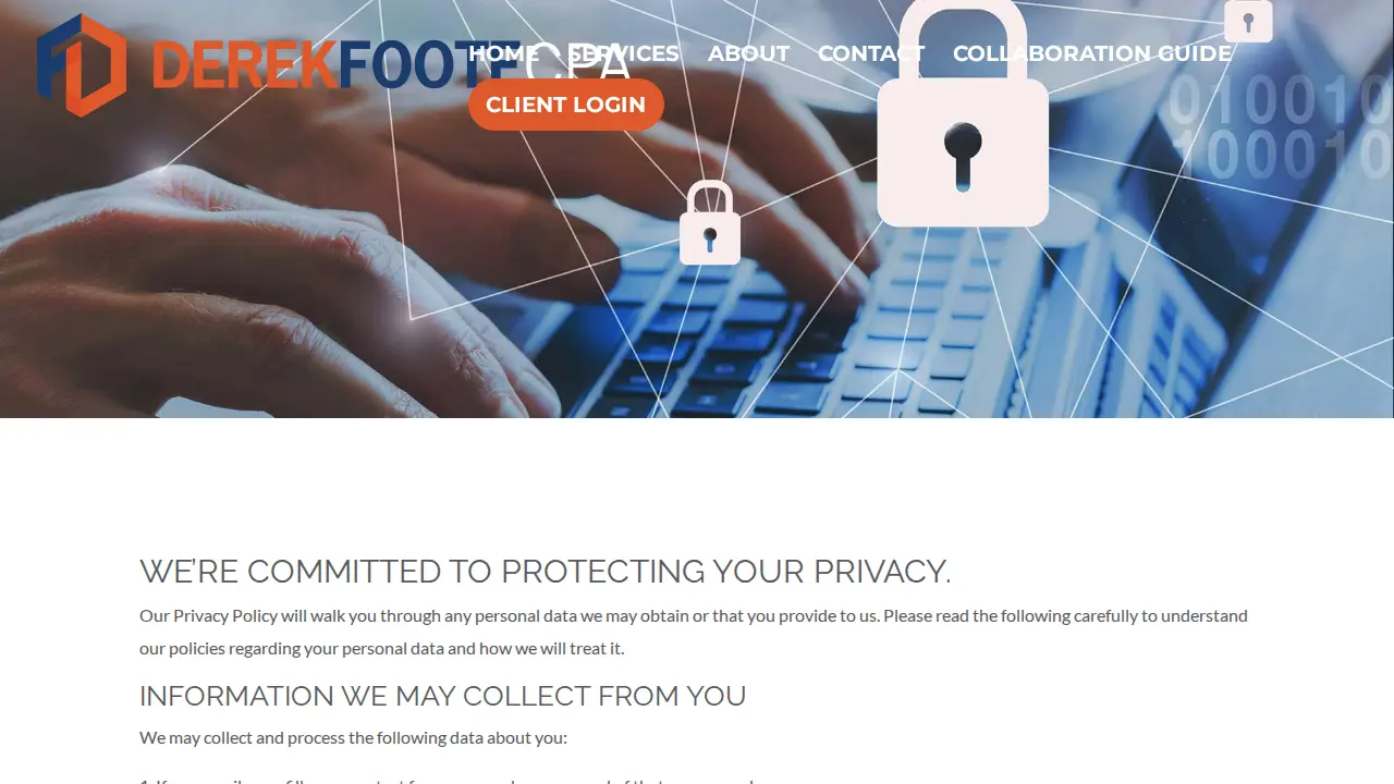 Derek Foote CPA LLC page