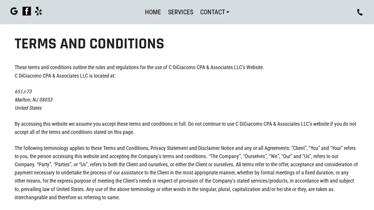 C DiGiacomo CPA & Associates LLC page