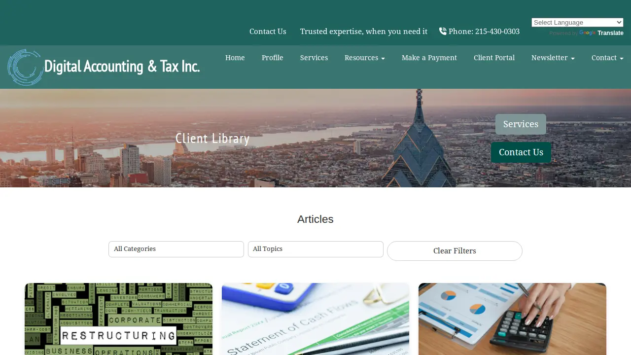 Digital Accounting & Tax Inc. page