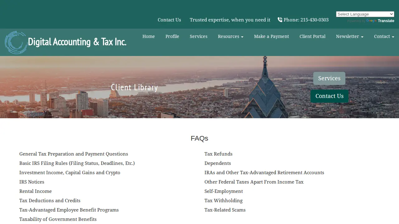 Digital Accounting & Tax Inc. page