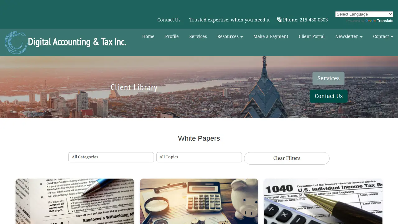 Digital Accounting & Tax Inc. page