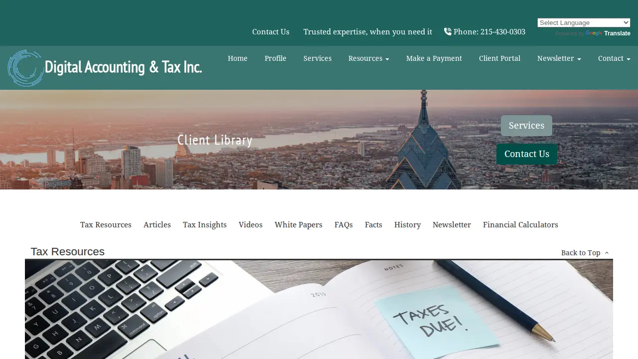 Digital Accounting & Tax Inc. page