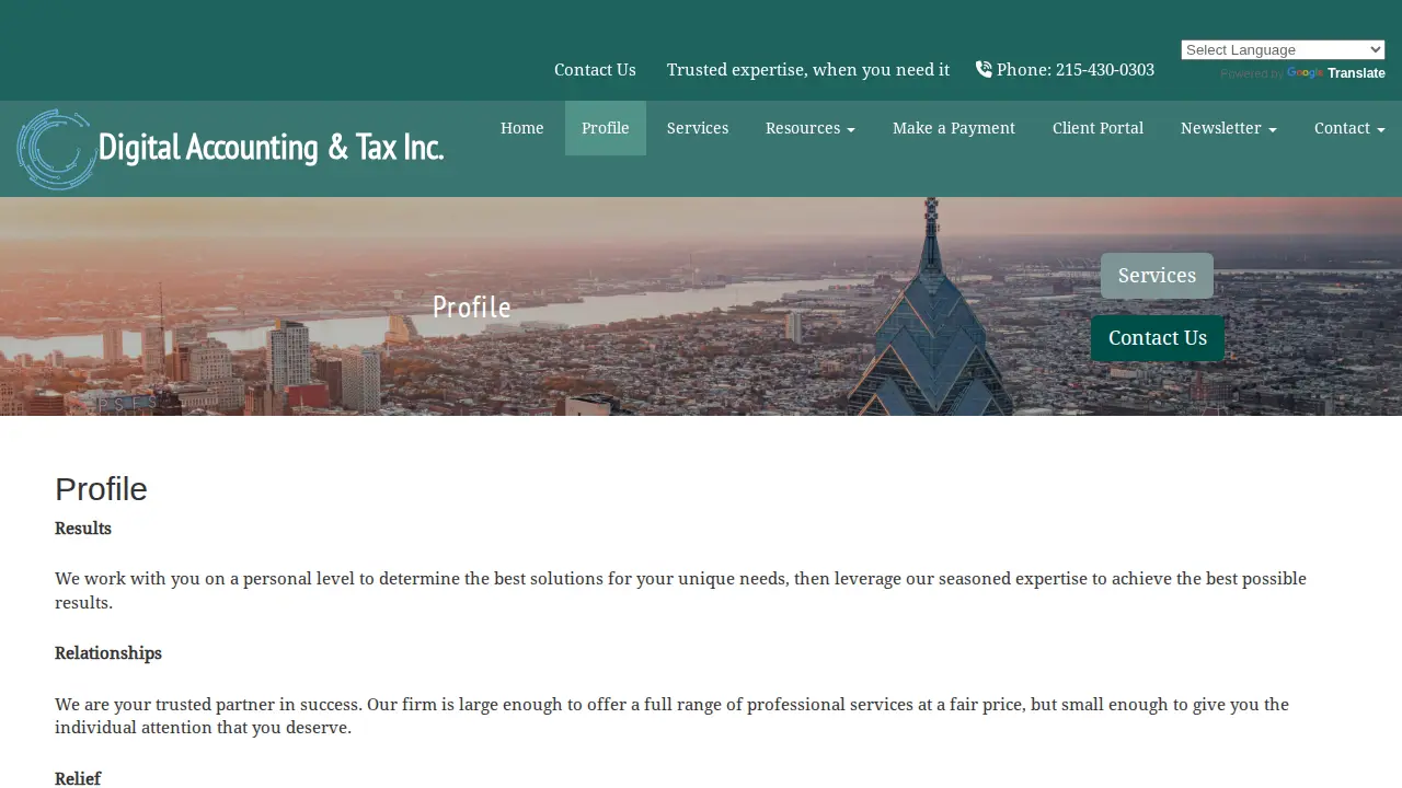 Digital Accounting & Tax Inc. page