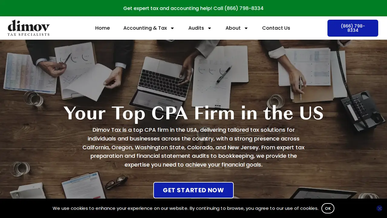 Dimov Tax Specialists page