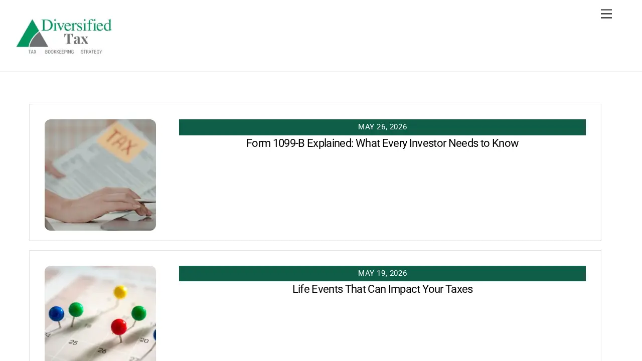 Diversified LLC Tax page