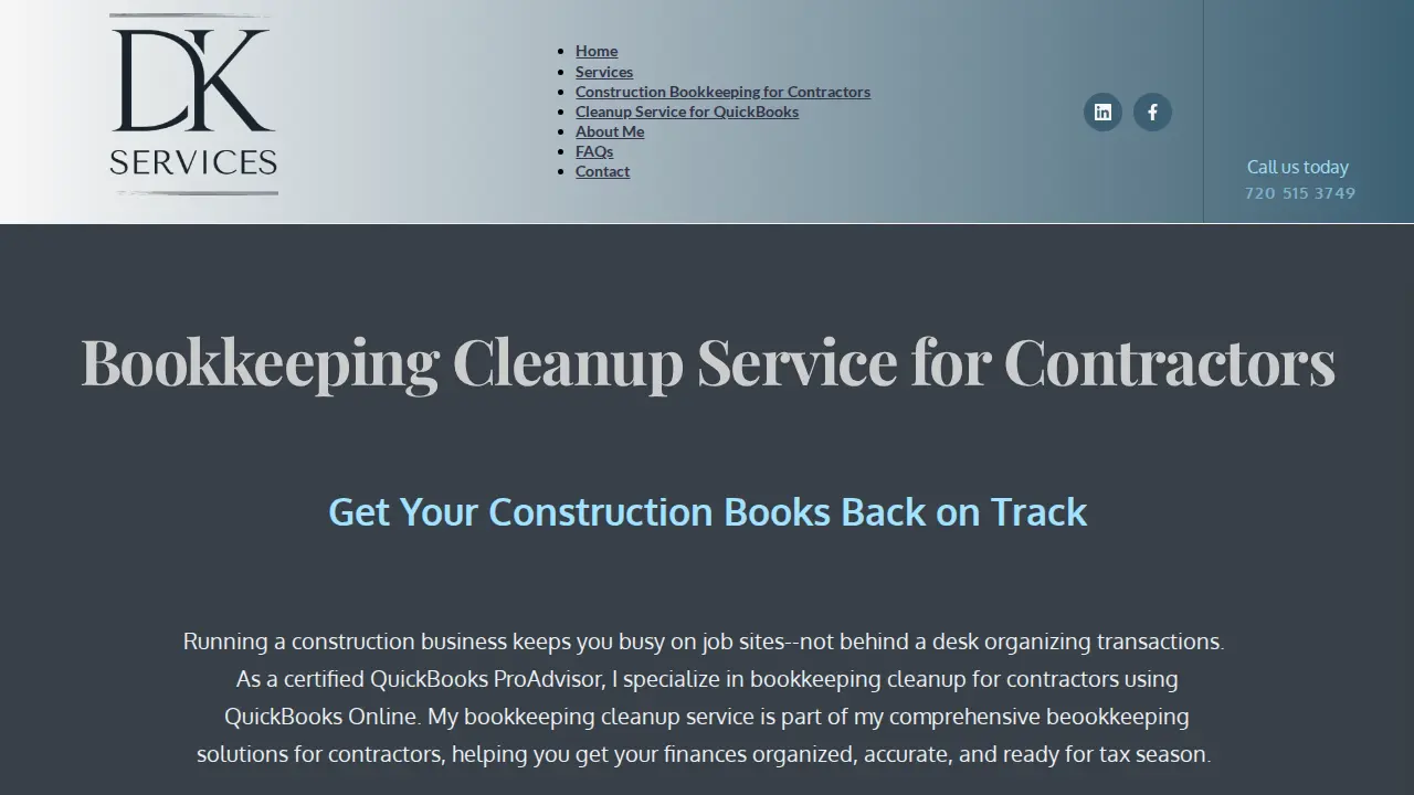 DK Services Ltd. page