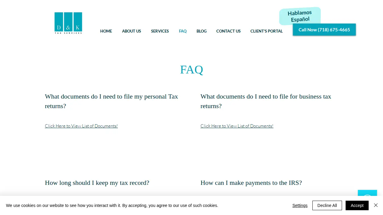 D&K Tax Services Inc page