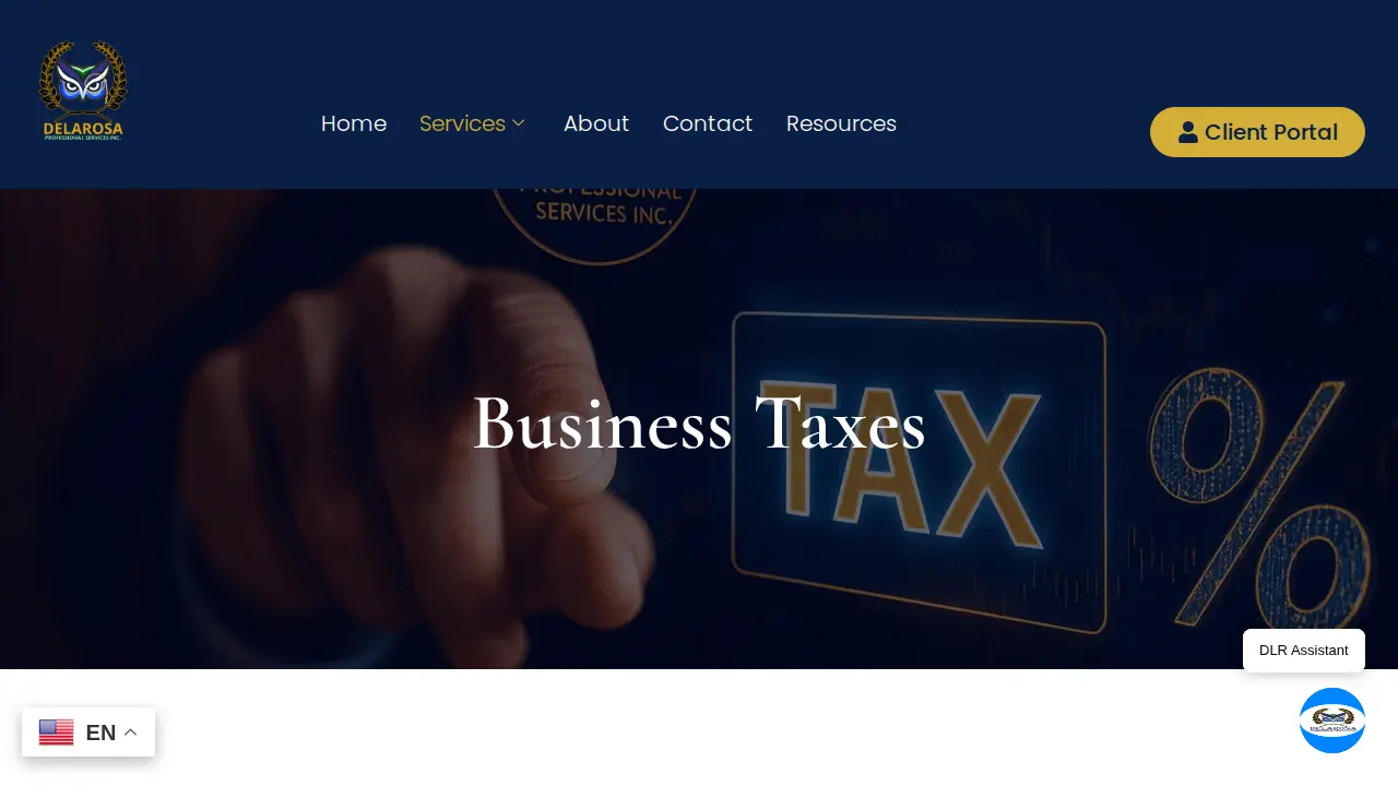 DELAROSA PROFESSIONAL SERVICES INC. page