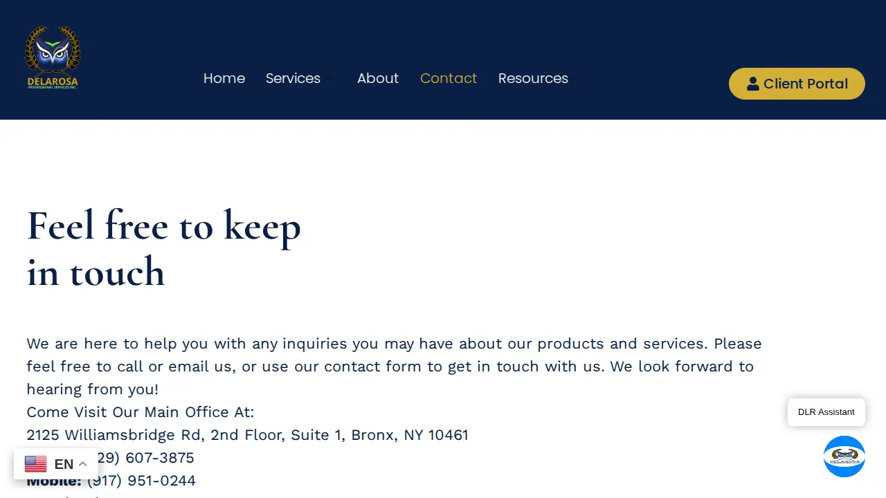 DELAROSA PROFESSIONAL SERVICES INC. page