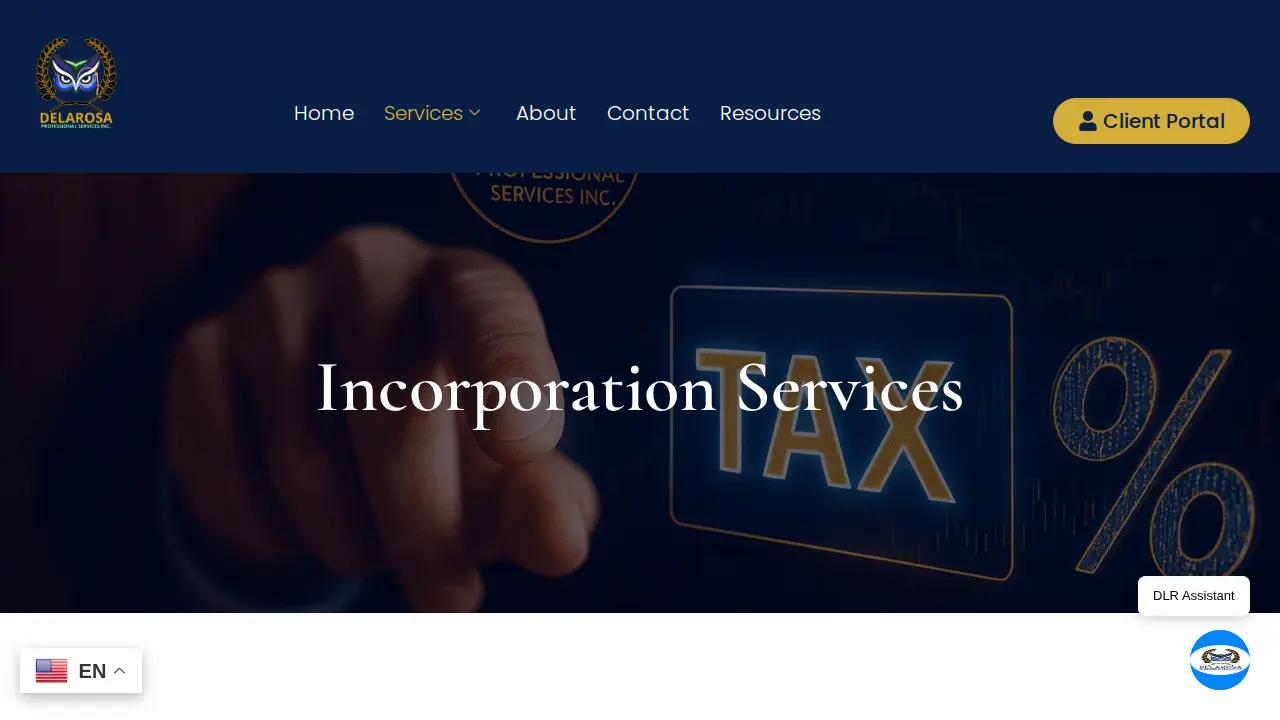 DELAROSA PROFESSIONAL SERVICES INC. page