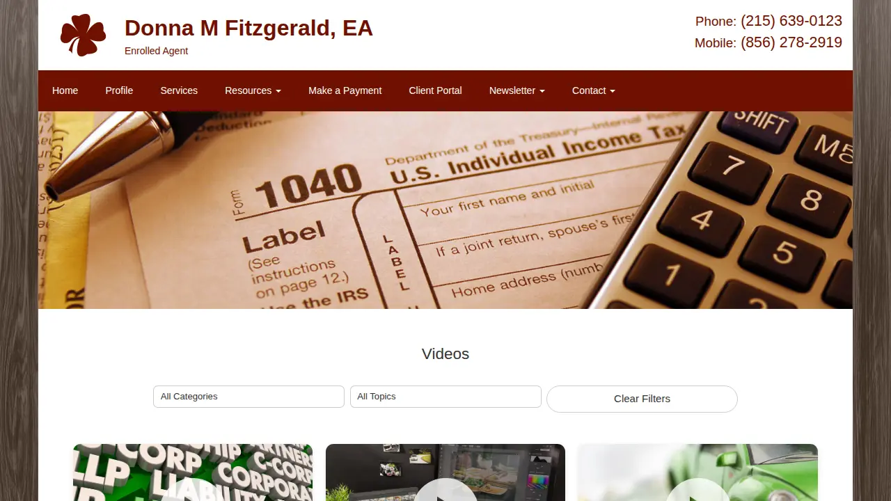 Donna M. Fitzgerald, EA page