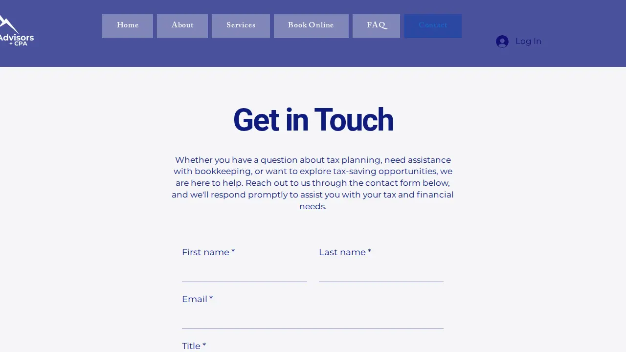 DMG Tax Advisors page