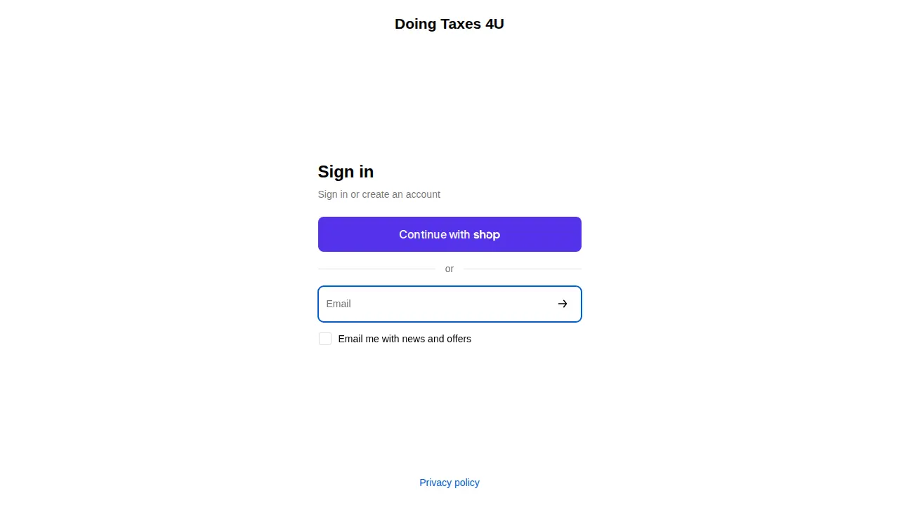 Doing Taxes 4U page