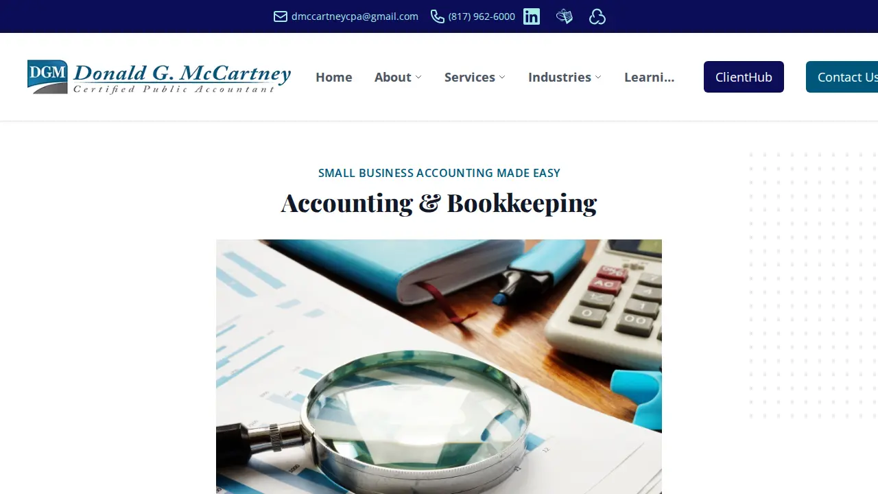 Donald G. McCartney, CPA page