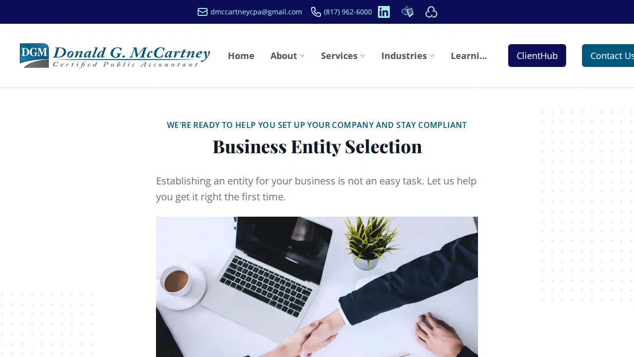 Donald G. McCartney, CPA page