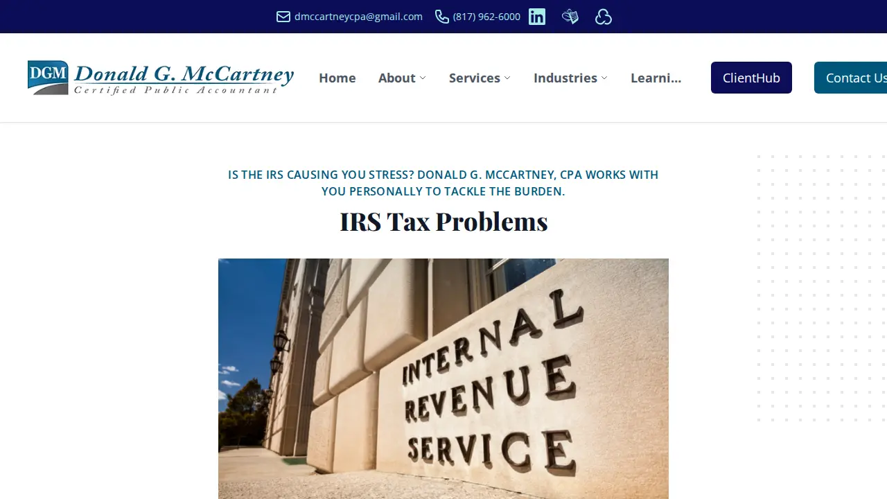 Donald G. McCartney, CPA page