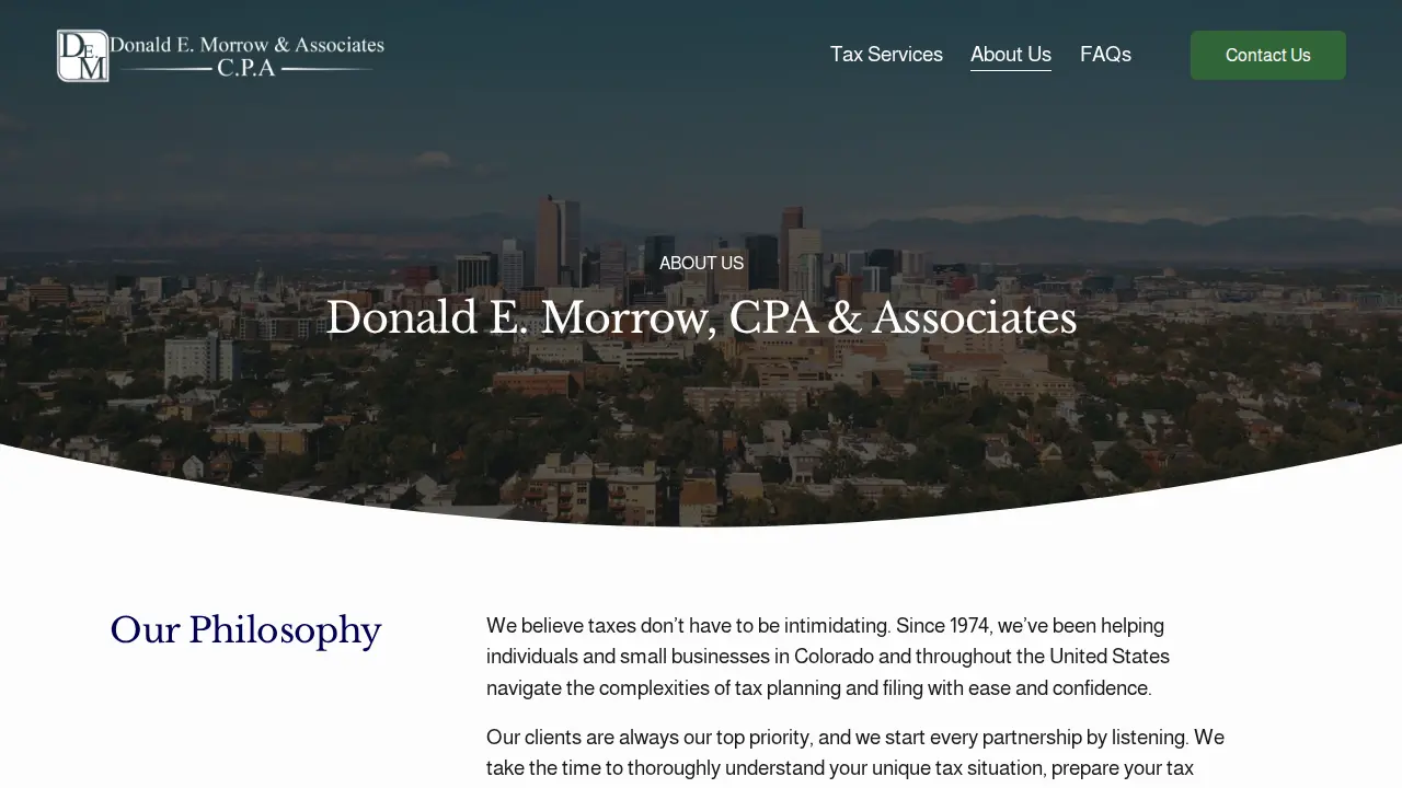 Donald E. Morrow, CPA & Associates page