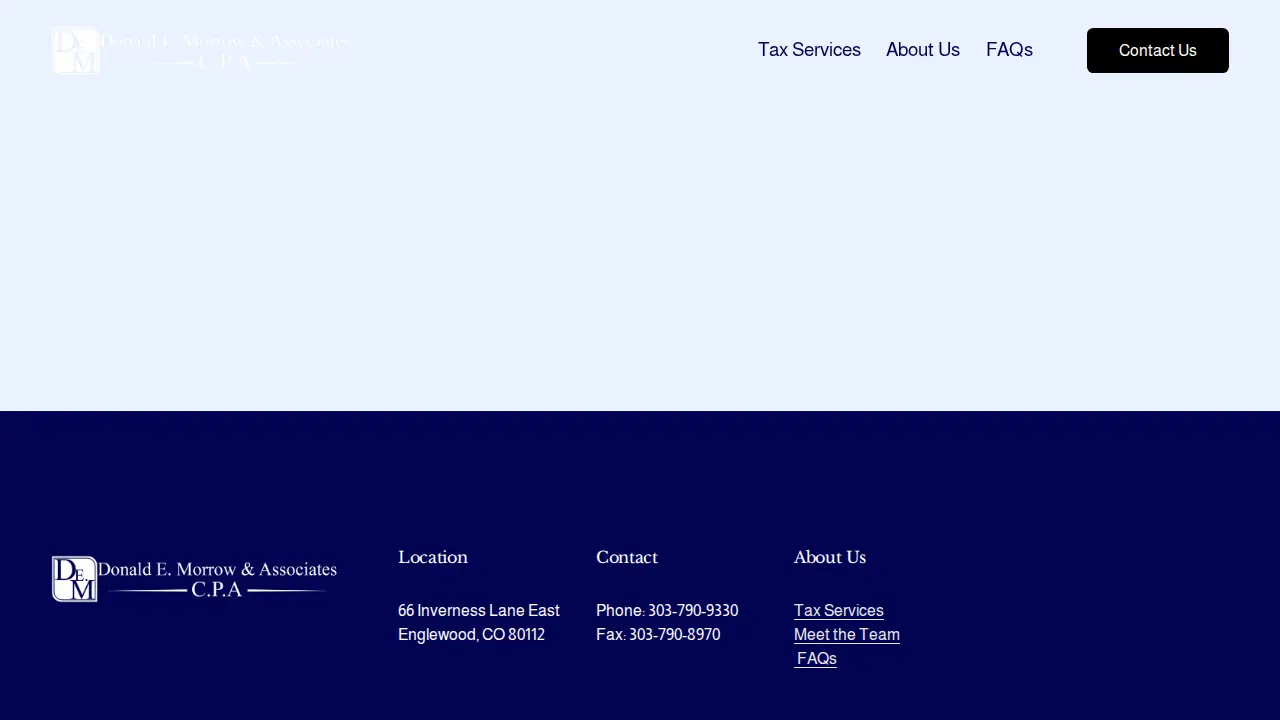 Donald E. Morrow, CPA & Associates page