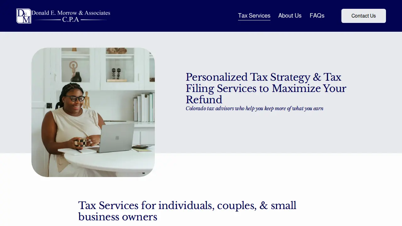 Donald E. Morrow, CPA & Associates page