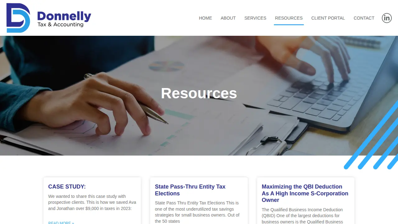 Donnelly Tax & Accounting page