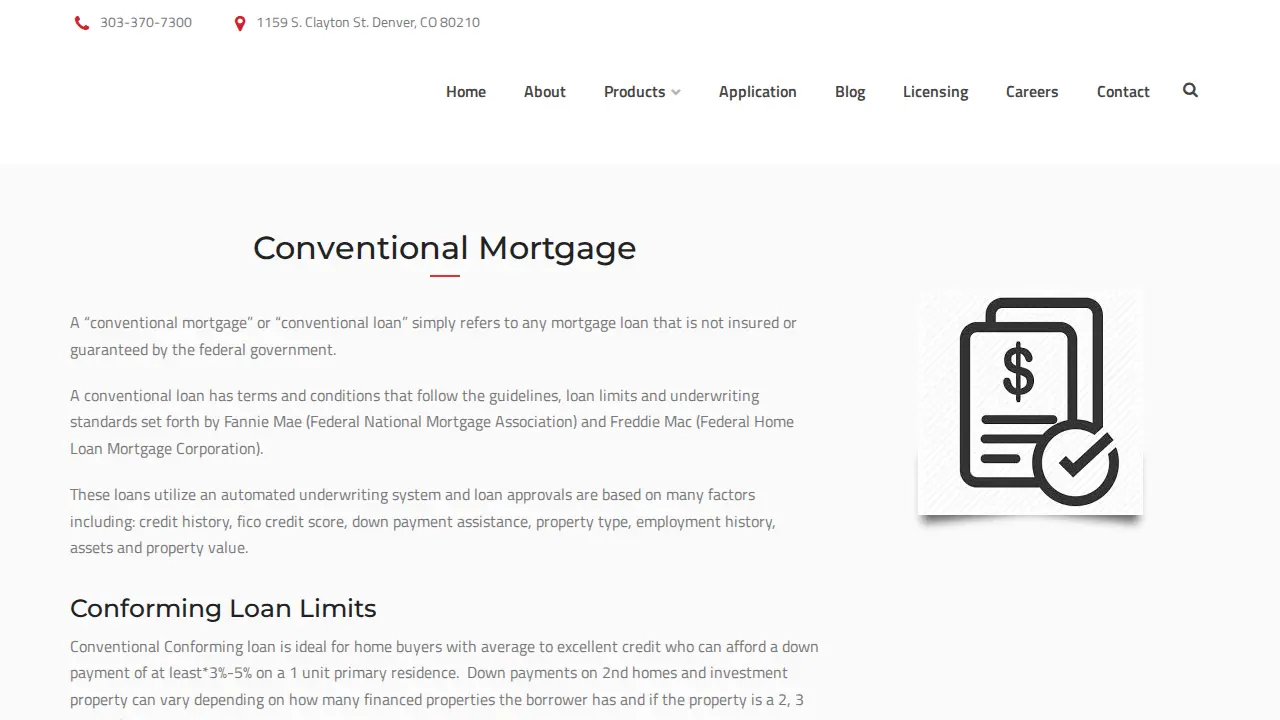 Downs Financial page