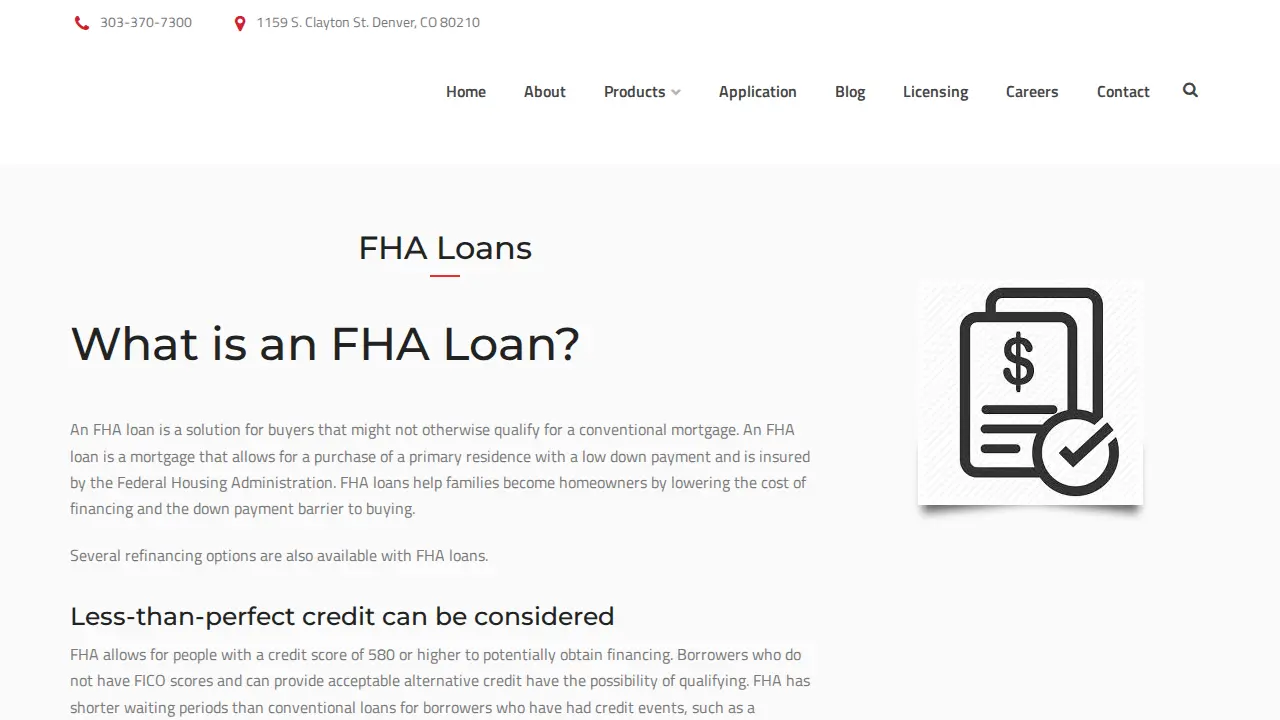 Downs Financial page