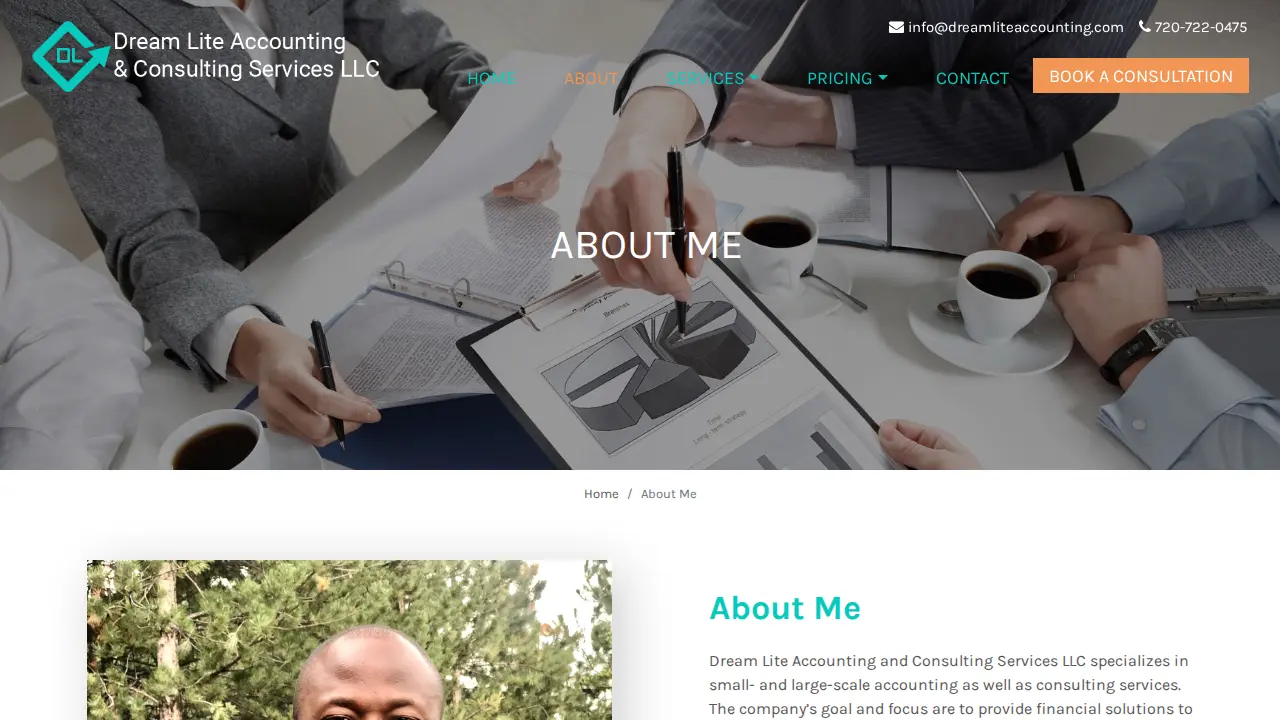 Dream Lite Accounting and Consulting page