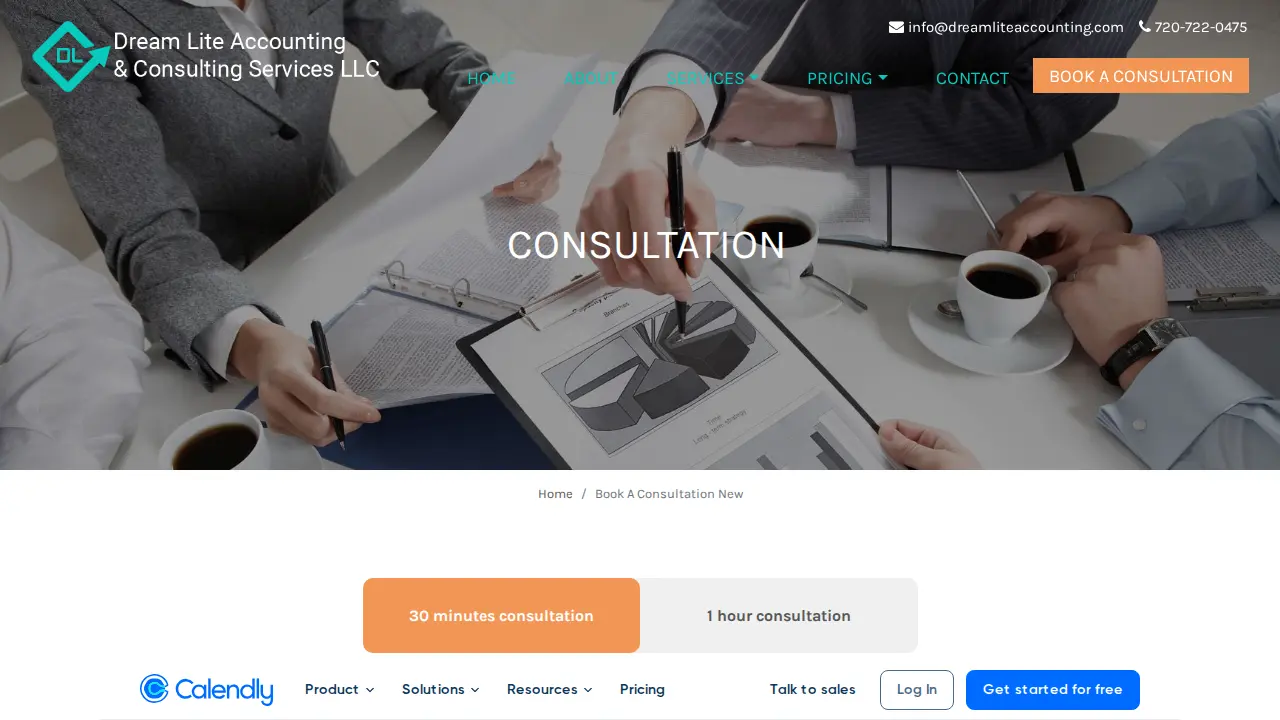 Dream Lite Accounting and Consulting page