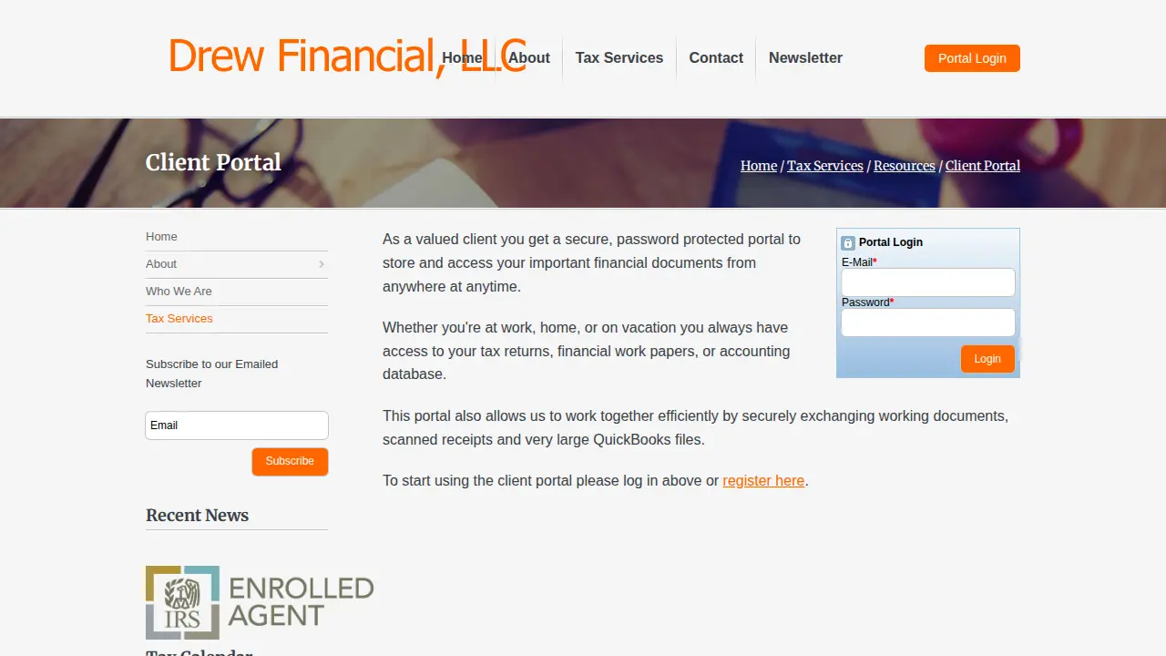 Drew Financial LLC: Drew Joseph page