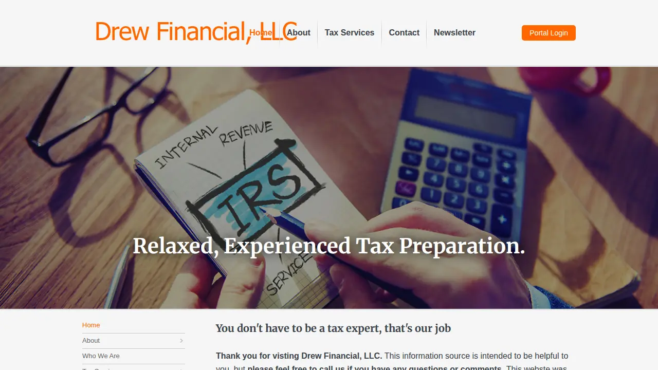 Drew Financial LLC: Drew Joseph page