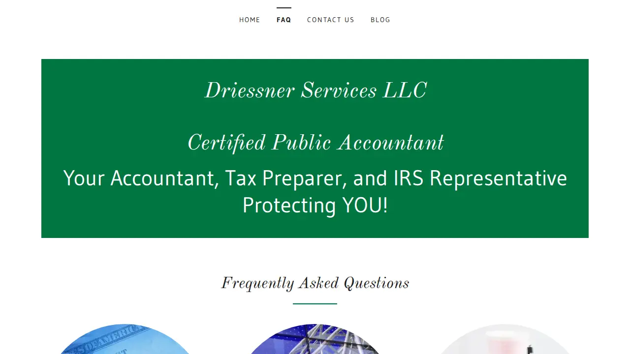 Driessner Services LLC, CPA page